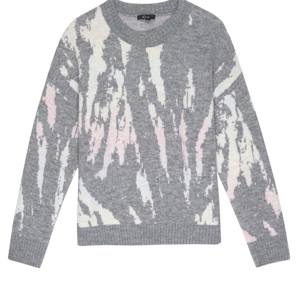 NWT Rails Women's Gray Virgo Tie Dye Wool-Blend Pullover Sweater - size Large - Picture 5 of 8